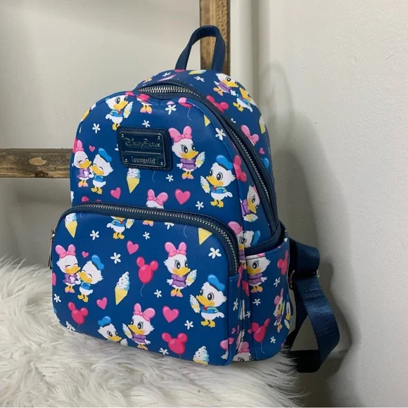 Loungefly Donald and Daisy Love Loungefly Mini Backpack - Picture 2 of 7
